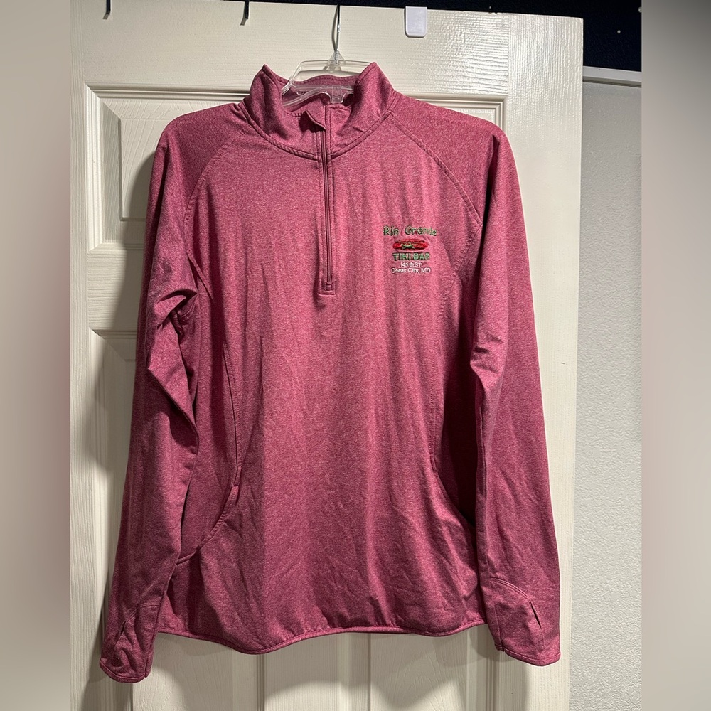 Pink Quarter-Zip Pullover